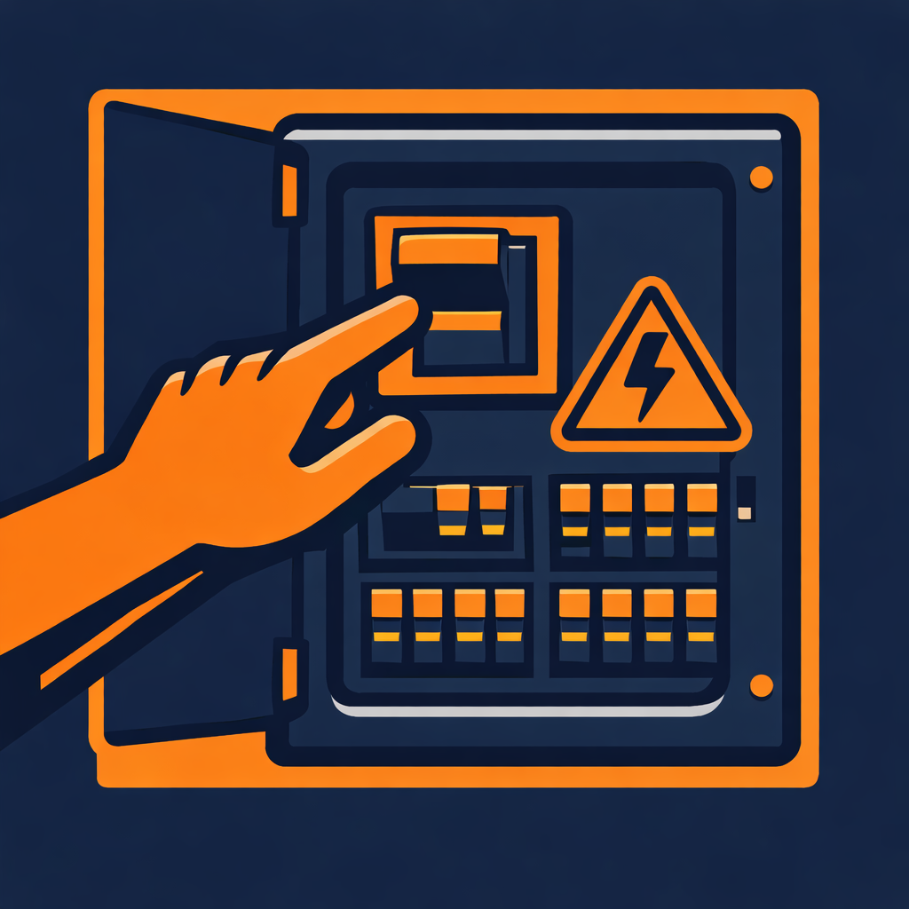 Main interrupteur éteint avec précaution Coupez l'alimentation au panneau