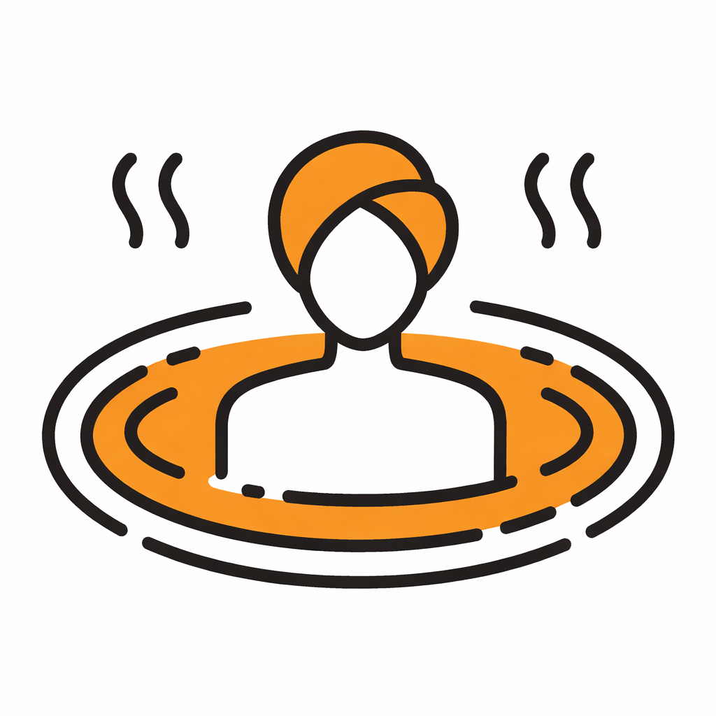 Personne se détendant dans un spa Personne se détendant dans un spa