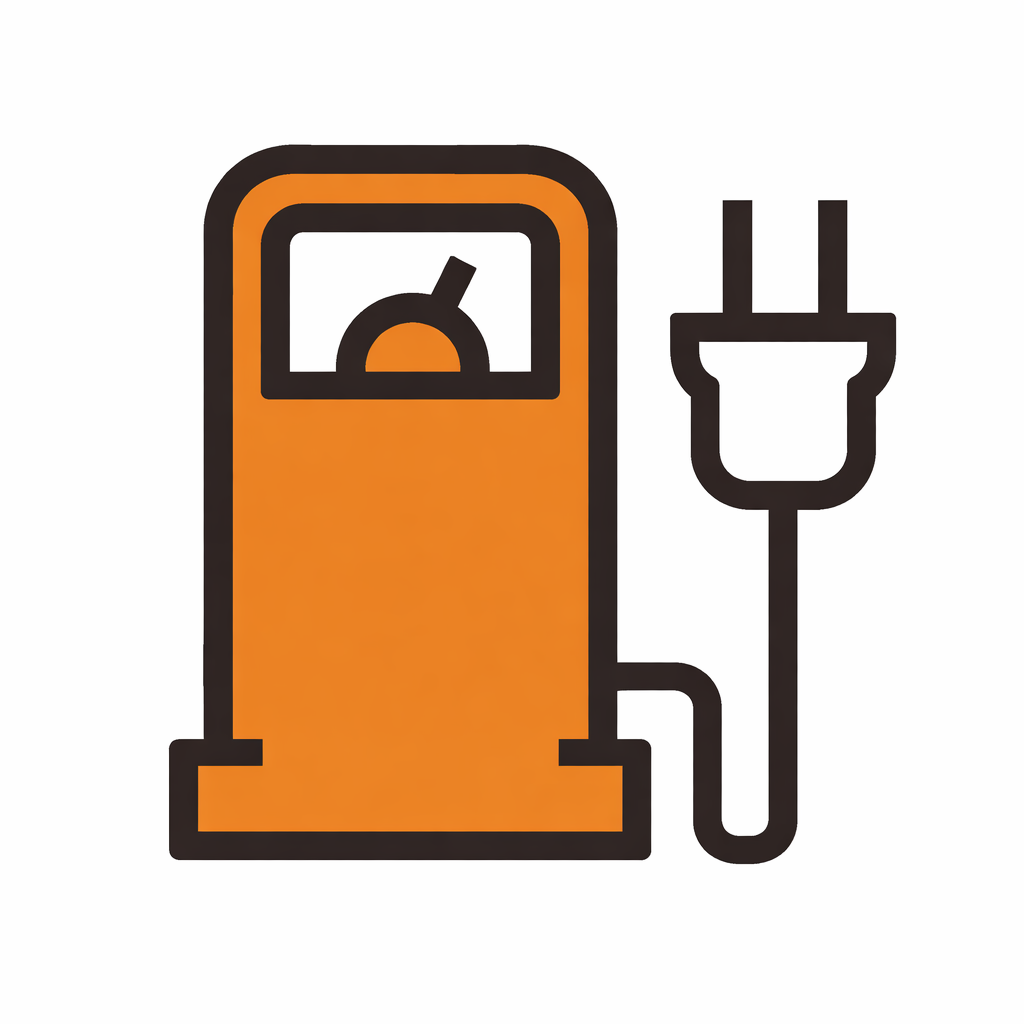 Station de charge électrique orange